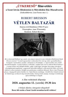 A Vétlen Baltazár című drámát vetítik az Útkereső Filmklubban